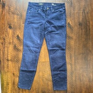 J. Crew Toothpick- Corduroy Skinny Jeans - Navy